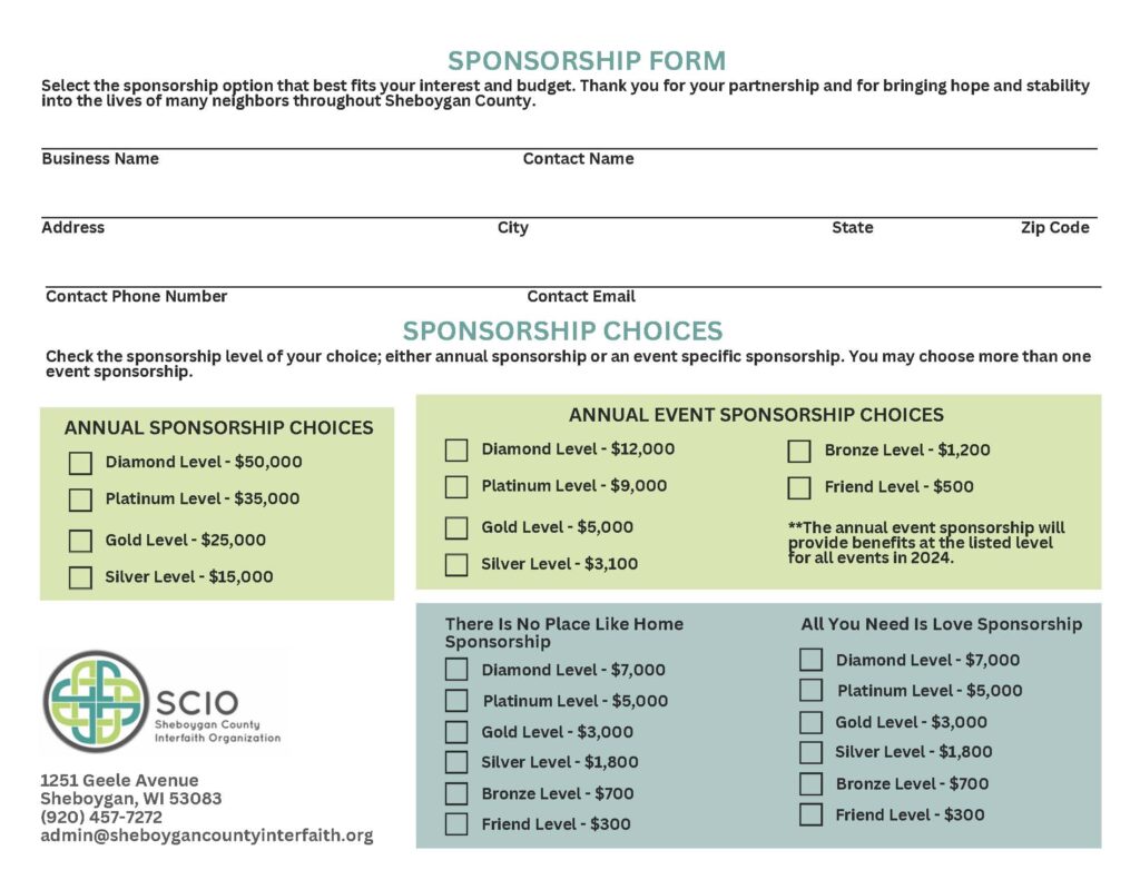 2024 Sponsorship Level Opportunities